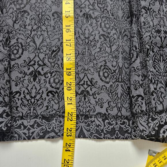 Croft & Barrow Jacket Women XL Black Gray Jacquard Button Front Pockets Casual - Picture 8 of 8